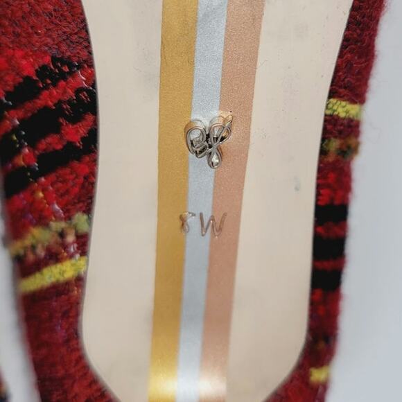 Sam Edelman Hazel Pointed Toe Pumps in Red Multi, sz 8 Wide - Picture 9 of 12
